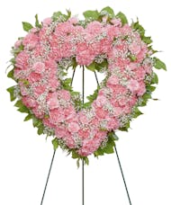Cherish - Carnation Heart Shaped Wreath