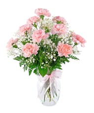 Dozen Carnations Vased