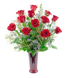 Ultimate Roses in Red Vase