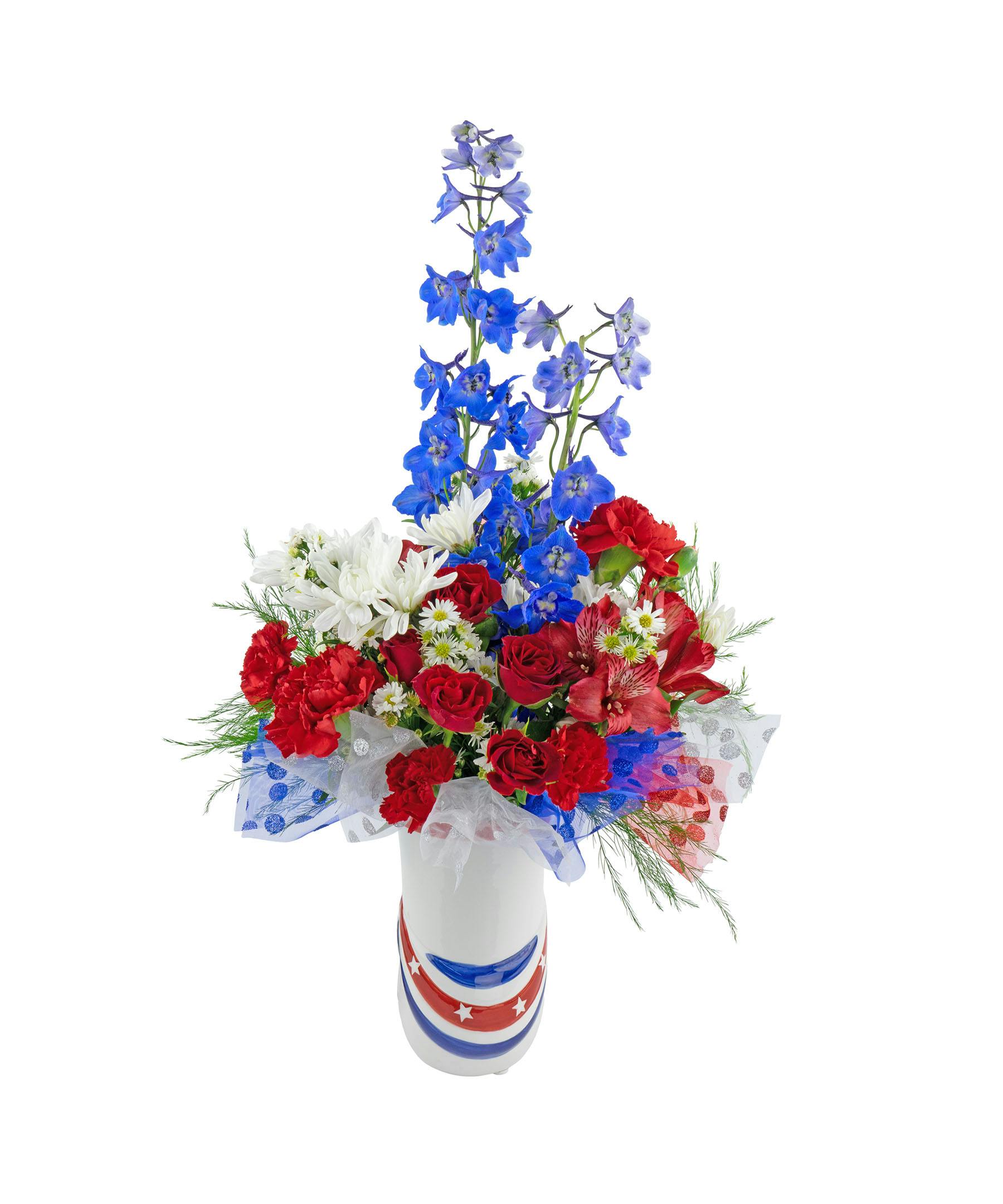 America the Beautiful Bouquet Zeidler's Flowers Evansville Newburgh