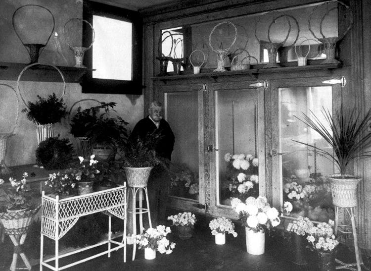 Karl Zeidler stands, proudly, inside his first showroom