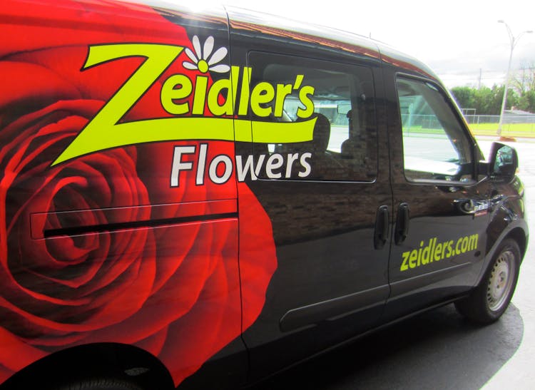 A Zeidlers-branded delivery van awaits your next order